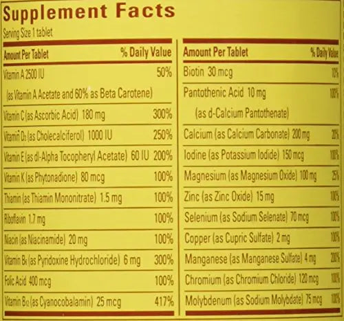 Nature Made Multi For Her 50+ Vitamin & Mineral Tabs, 90 ct (Pack of 2) Packaging May Nature Made Au supplements