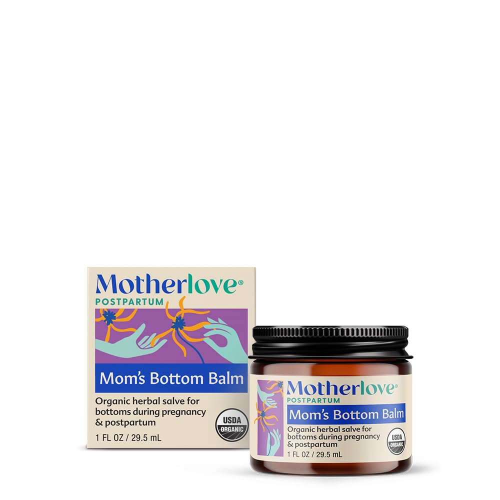 Motherlove Mom's Bottom Balm (1 oz) Organic Herbal Salve w/Witch Hazel for Bottoms During Pregnancy & Postpartum —Non-GMO Ointment Motherlove Au supplements