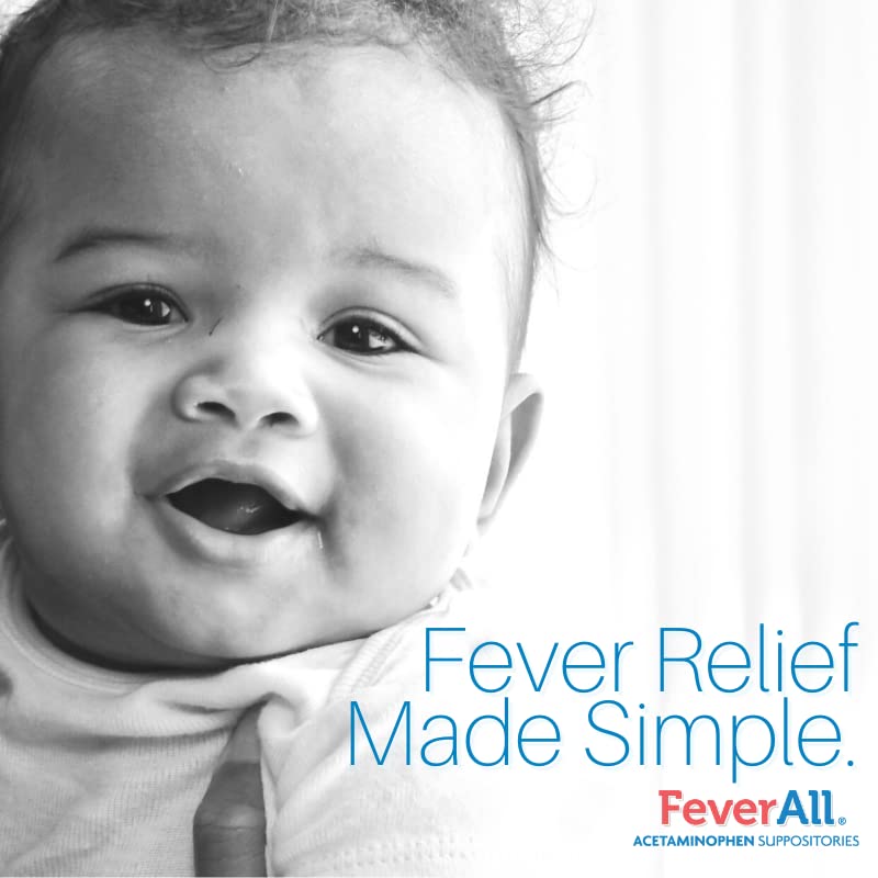 Feverall Infant Acetaminophen Suppositories 6 Rectal Suppositories 80mg Each Pain Reliever/Fever Reducer. Paraben Free, No Artificial Colors or Other preservatives. Ages 6-36 Months (Pack of 2) Feverall Au supplements