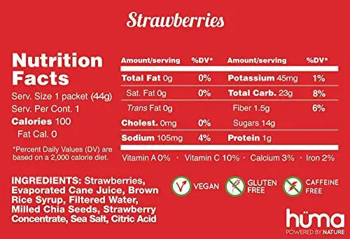 Huma Chia Energy Gel, Variety 12 Pack - Stomach Friendly, Real Food Energ HÜMA CHIA ENERGY GEL Au supplements