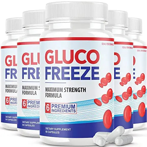 (5 Pack) Glucofreeze Pills - Official Formula Gluco Freeze Pills - Glucofreeze Pills IDEAL PERFORMANCE Au supplements