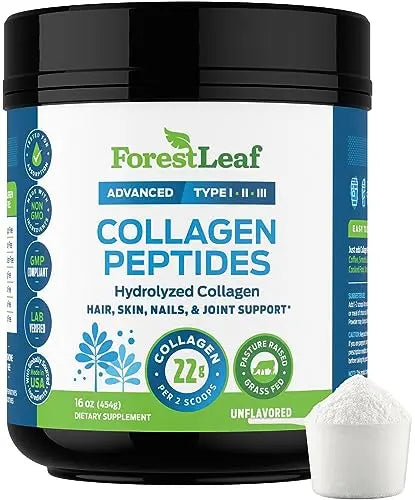 Collagen Peptides Powder Unflavored - Hydrolyzed Collagen Protein Powder ForestLeaf Au supplements