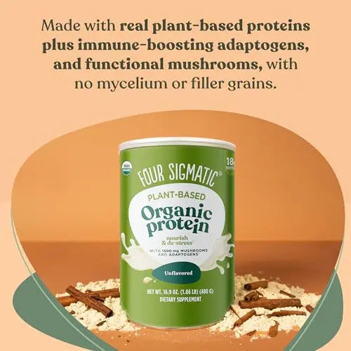 Four Sigmatic Organic Plant-Based Protein Powder Unflavored Protein with Lion’s Mane Four Sigmatic Au supplements