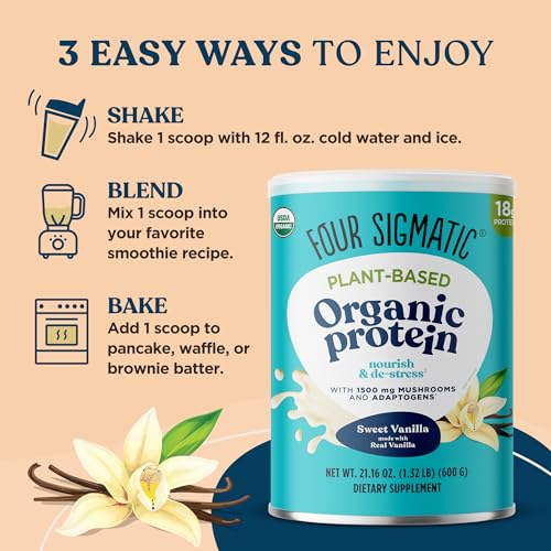 Four Sigmatic Organic Vegan Protein Powder | 18g Plant-Based Protein per Serving Four Sigmatic Au supplements
