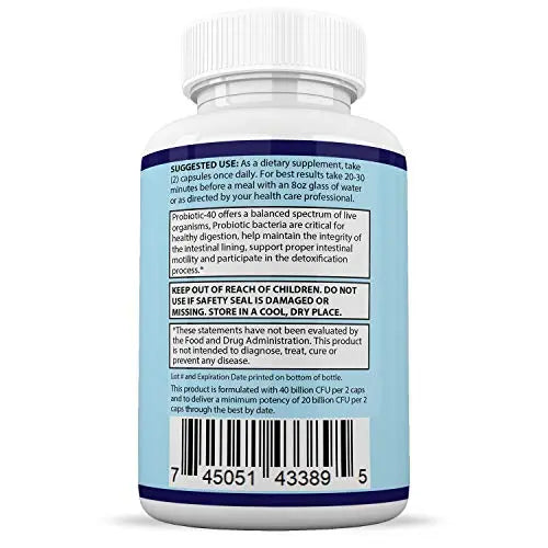 Justified Laboratories (3 Pack) Clear Nails Plus Max Pills 40 Billion CFU Probiotic 60 Caps Justified Laboratories Au supplements