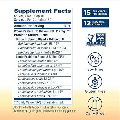 Renew Life Women's Probiotic Capsules, Supports pH Balance for Women, Vaginal, Urinary Renew Life Au supplements