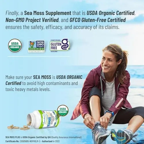 Power By Naturals Sea Moss Plus - USDA Certified Organic Wildcrafted Irish Seamoss Power By Naturals Au supplements