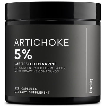Toniiq Artichoke Extract 15:1 – with 5% Cynarin (60 mg) – 120 Vegan Capsules – Liver & Digestive Support - Lab Tested - Non-GMO Toniiq Au supplements