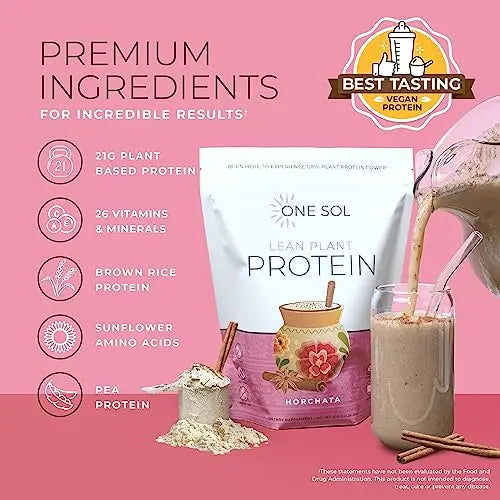 One Sol Lean Plant Protein Powder Horchata, Low Carb, Gluten Free One Sol Au supplements