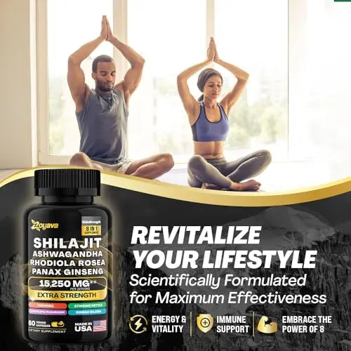 Zoyava Shilajit Pure Himalayan 9000MG,Energy Booster Ashwagandha 2000MG Zoyava Au supplements