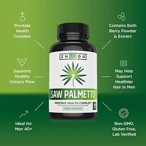 Zhou Nutrition Saw Palmetto Extract 500 mg, Prostate Health, Urinary Tract Support, DHT Zhou Nutrition Au supplements