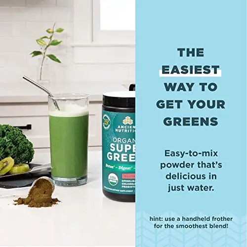 Ancient Nutrition Organic Watermelon Supergreens, 8.82 OZ Ancient Nutrition Au supplements
