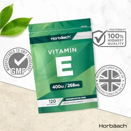Vitamin E Capsules 400iu | 120 Count | High Strength Vitamin E as DL-a-Tocopheryl Horbäach Au supplements