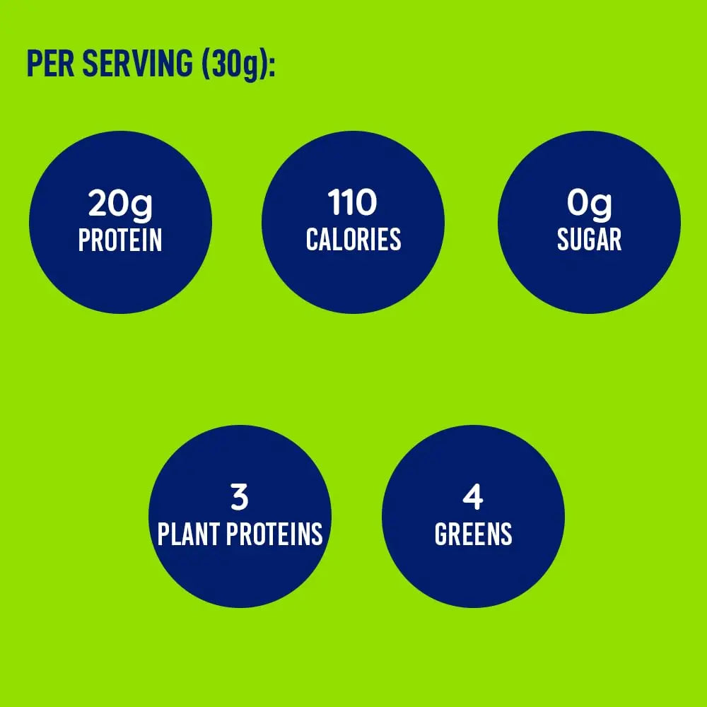 LeanFit Plant-Based Protein & Greens, Natural Berry, 20g Protein, 19 Servings, 1.25 Pound LeanFit Au supplements