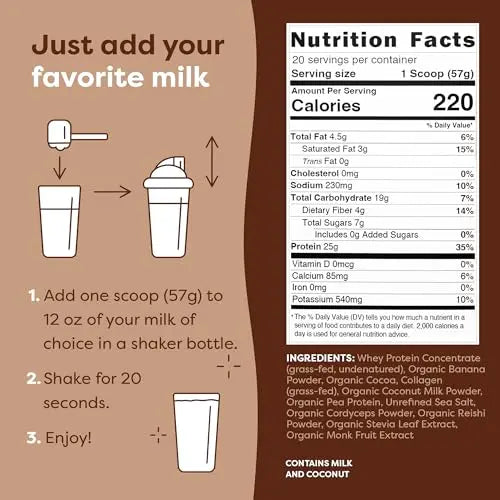 FlavCity Protein Powder Smoothie, Chocolate - 100% Grass-Fed Whey Protein Smoothie FlavCity Au supplements
