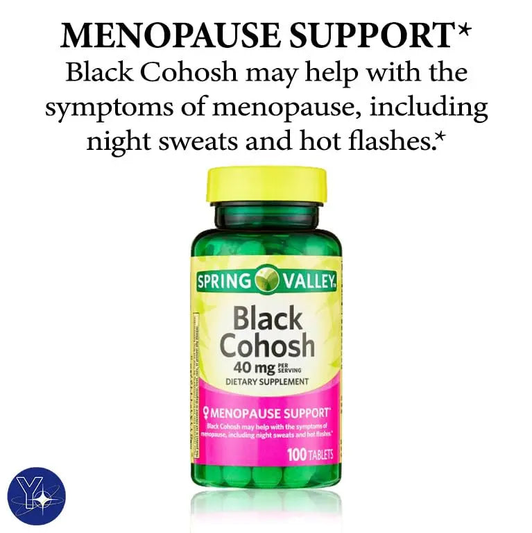 Black Cohosh Menopause Support Dietary Supplement Tablets Spring Valley YOLOMOLO Au supplements