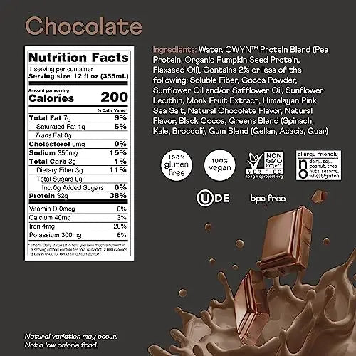 OWYN Only What You Need Pro Elite Vegan High Protein Keto Shake, 32g Protein OWYN Only What You Need Au supplements