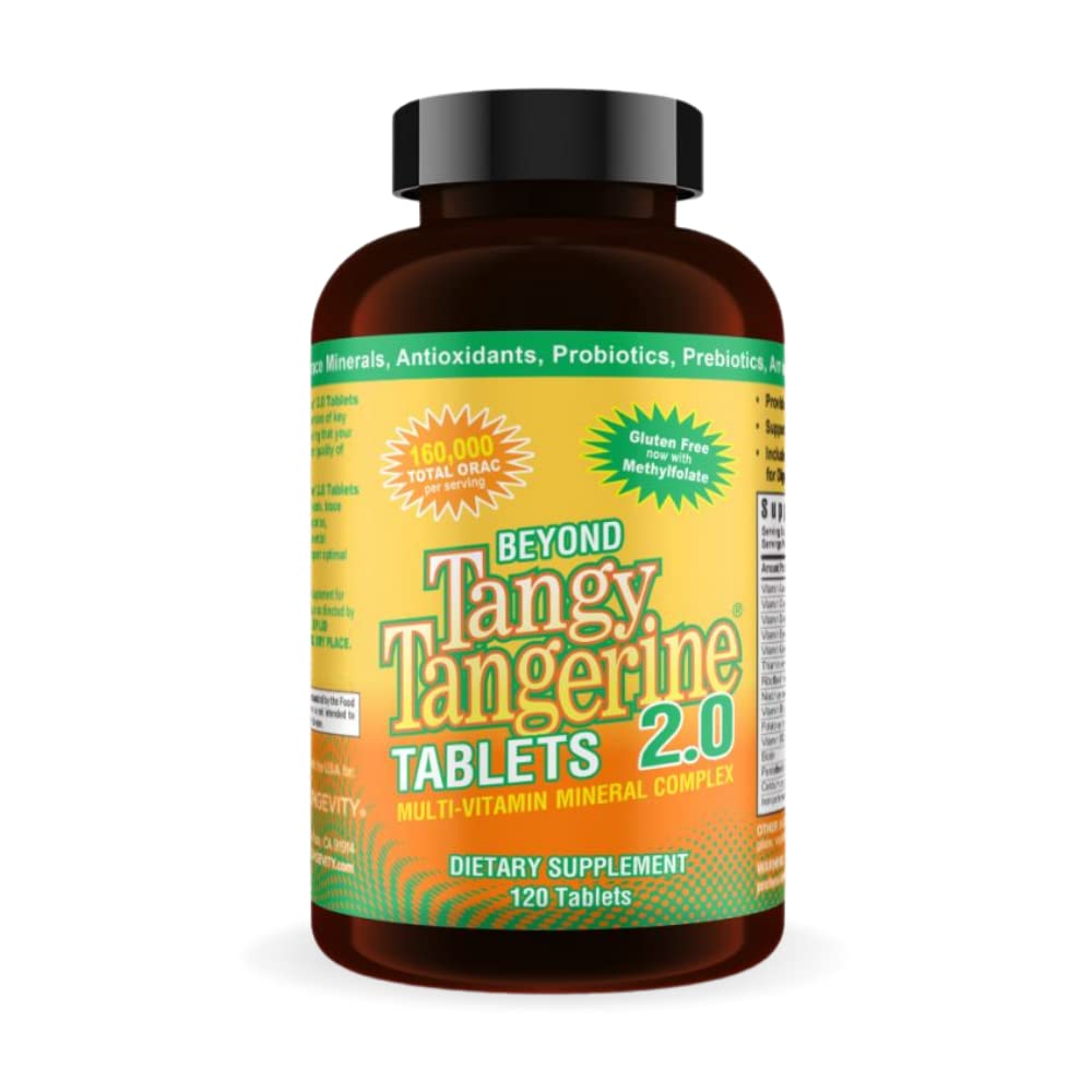 Youngevity Beyond Tangy Tangerine 2.0 Multi-Vitamin & Mineral Complex - Made with Natural & Whole Foods | 160,000 ORAC | 120 Tablets | 1 Bottle Youngevity Au supplements