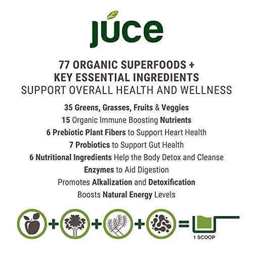 Terra Kai Organics JUCE Green Superfood Powder, Organic Fruits and Veggies Supplement Terra Kai Organics Au supplements