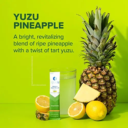 Liquid I.V. Hydration + Energy Multiplier - Yuzu Pineapple - Hydration Powder Liquid I.V. Au supplements