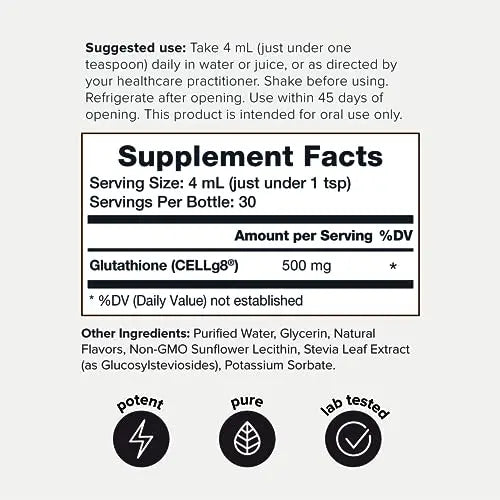 Lab Tested Ultra Bioavailable Liposomal Glutathione - 4 fl. oz Mixable Wild Berry Natural Toniiq Au supplements