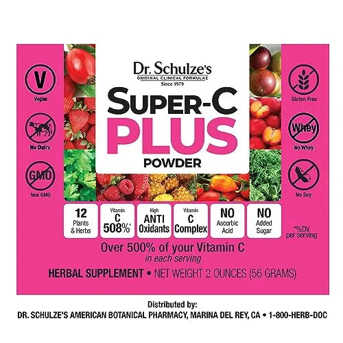 Dr. Schulze's | Super-C Plus Powder | Vitamin C Complex | Clinical Herbal Formula Dr. Schulze's Au supplements