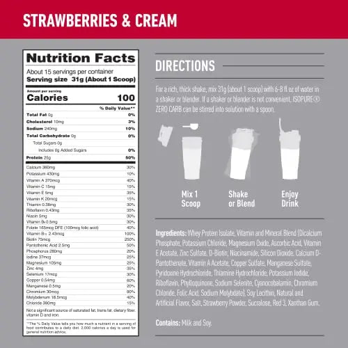 Isopure Protein Powder, Zero Carb Whey Isolate, Gluten Free, Lactose Free, 25g Protein Isopure Au supplements