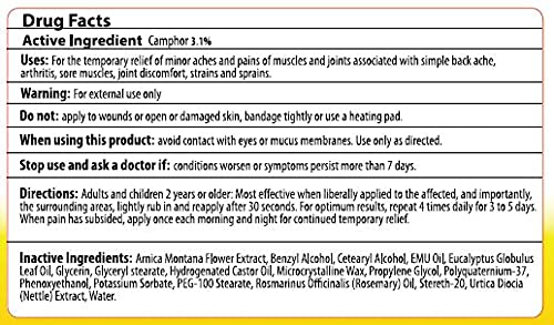 MaxRelief Arnica Montana Pain Cream - Advanced Formula for Deep Relief - Soothe Knee, Joint & Muscle Pain - Reduce Swelling, Joint Inflammation Fibromyalgia & Plantar Fasciitis Relief - Emu Oil 2oz MaxRelief Au supplements