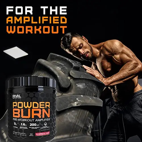 Rivalus Powder Burn - Watermelon Candy, 0.8 Pound - Intense Pre-Workout Energy Rivalus Au supplements