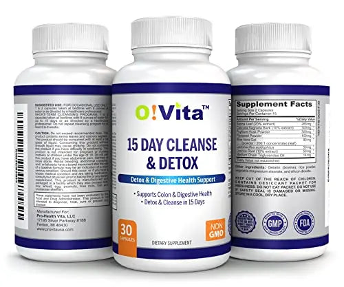 O!VITA 15-Day Cleanse and Detox Supports Digestive and Colon Health, Special Formula O!VITA Au supplements
