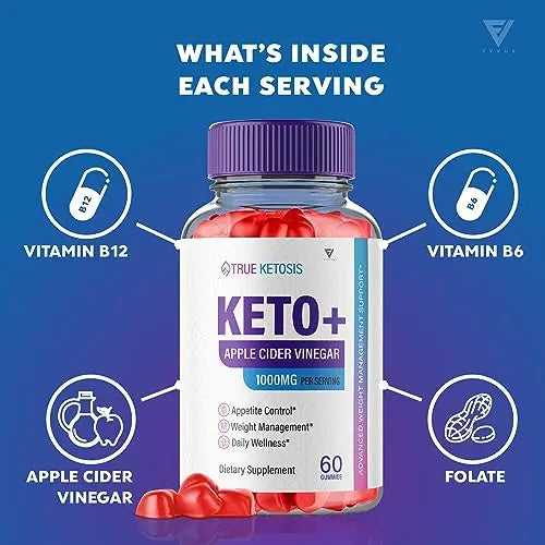 (3 Pack) True Ketosis Keto Gummies for Weight Loss, True Ketosis Keto ACV Gummies Fyvus Au supplements