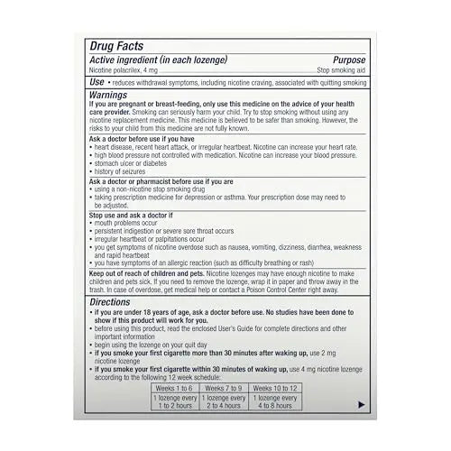 Nicorette 4 mg Mini Nicotine Lozenges to Quit Smoking - Mint Flavored Stop Nicorette Au supplements