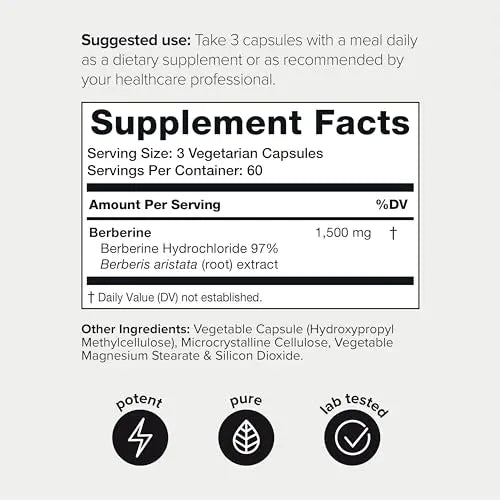 Toniiq Ultra High Strength Berberine 1500mg from The Himalayas Berberine Supplement Toniiq Au supplements