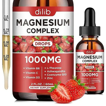 Triple Magnesium Complex Supplement, Magnesium Glycinate, Blend, Citrate Liquid Drops dilib Au supplements