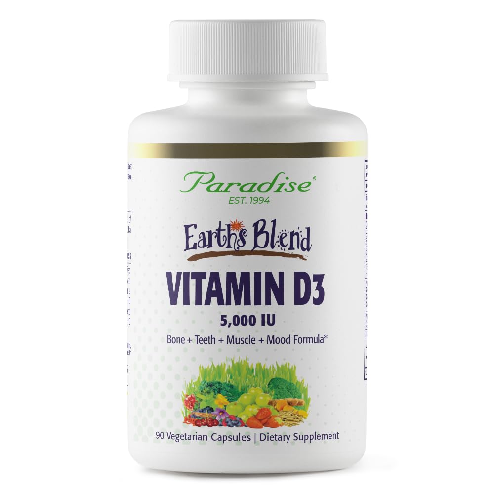 Paradise Herbs Earth's Blend Vitamin D3, Superfoods Base of Probiotics and Organic Alkalizing Greens, Veggies & Berries, 90 Vegetarian Capsules Paradise Herbs Au supplements