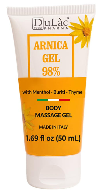 Dulac Arnica Body Massage Gel – Water-Based Cosmetic Massage Gel with Arnica Montana, Fast-Absorbing Lightweight Texture, Non-Greasy Feel, Dermatologically Tested, 1.7 Fl Oz DULÀC FARMACEUTICI 1982 Au supplements