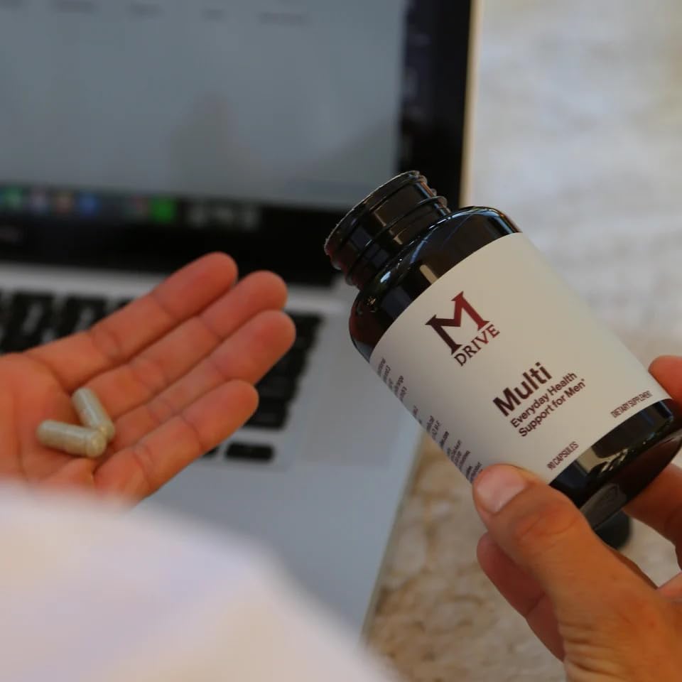 Mdrive Multivitamin for Men, Daily Multivitamin - Immune Health Support from Zinc, Selenium, Manganese & Vitamin D, Enzymes for Digestive Support, CoQ10 for Energy and Vitamin K2, 90 Capsules Mdrive Au supplements