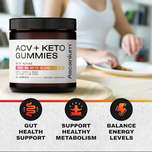 Ascanium Keto ACV Gummies 1500mg - Low-Sugar & Low-Carbs Apple Ascanium Au supplements