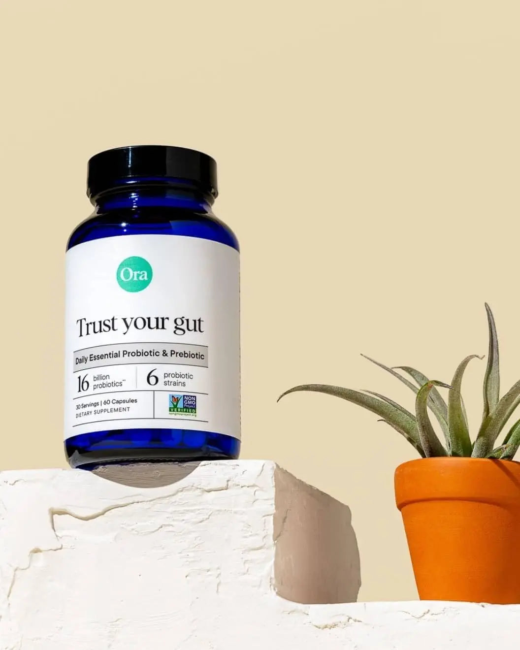 Ora Organic Probiotics with Prebiotics for Digestive Health 16 Billion CFU - Trust Your Gut - Strains - Acidophilus Lactobacillus Breve Bifidum Lactis Ora Organic Au supplements