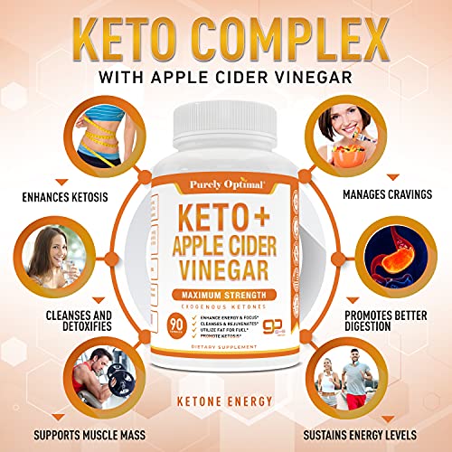 Purely Optimal Keto BHB + Apple Cider Vinegar Capsules with The Mother - Keto Diet Purely Optimal Au supplements