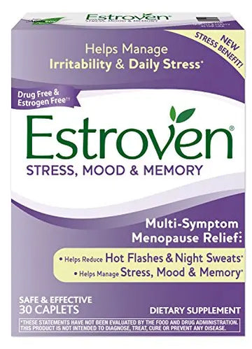 Estroven Stress Plus Mood & Memory | Menopause Relief Dietary Supplement | Safe Multi-Symptom Relief Estroven Au supplements