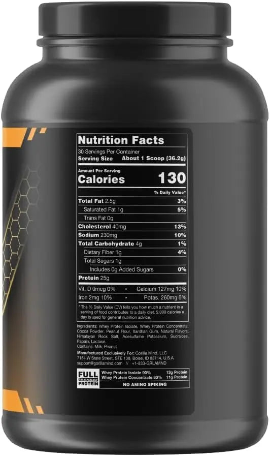 Gorilla Mode Premium Protein - Chocolate Peanut Butter / 24 Grams of Protein/Recover Gorilla Mind Au supplements