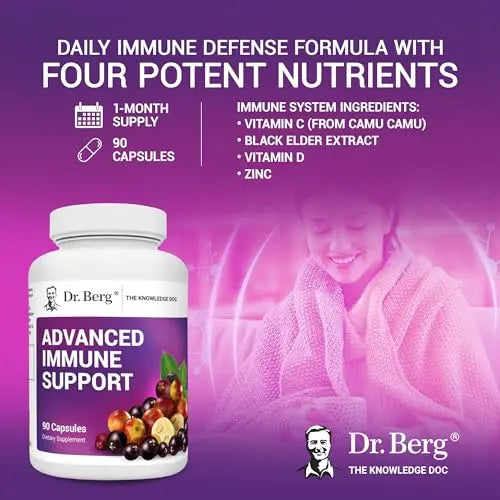 Dr. Berg's Advanced Immune Support - Daily Immunity Multi-System Defense Supplement Dr. Berg Nutritionals Au supplements