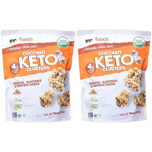 Inno Foods Organic Coconut Keto Cluster (Net Wt 16 Ounce), (Pack of 2) Inno Foods Au supplements