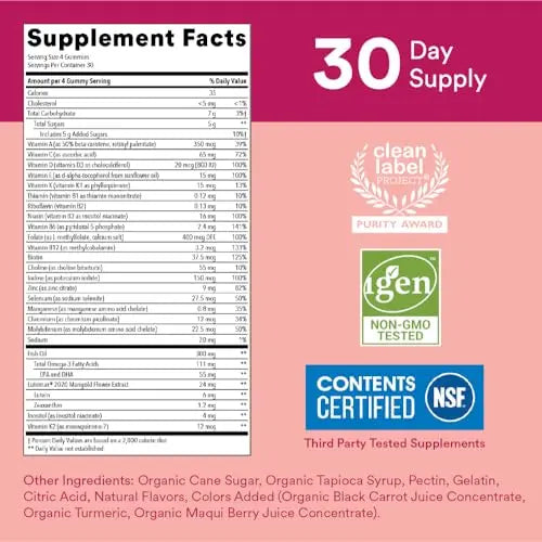 SmartyPants Teen Girl Multivitamin Gummies: Omega 3 Fish Oil (EPA/DHA), Vitamin D3 SmartyPants Au supplements