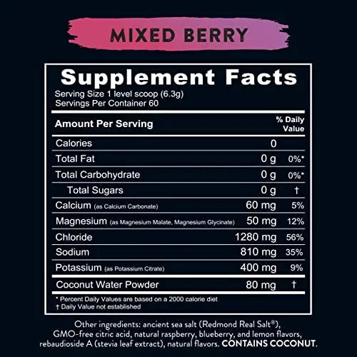 REDMOND Re-Lyte Hydration Electrolyte Mix (Mixed Berry) REDMOND Au supplements