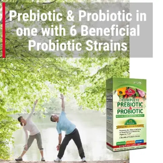 Olympian Labs Complete Prebiotic and Probiotic Supplement - 25 Billion Live Shelf Stable Cultures - 30 Vegetarian Capsules Olympian Labs Au supplements