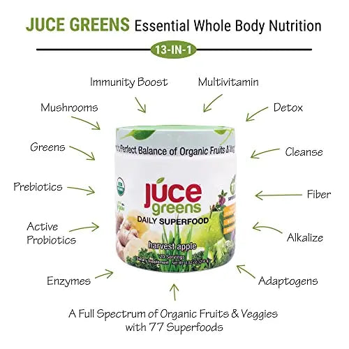 Terra Kai Organics JUCE Green Superfood Powder, Organic Fruits and Veggies Supplement Terra Kai Organics Au supplements