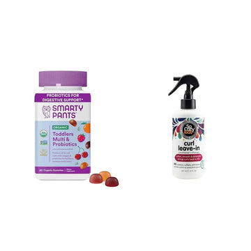 SmartyPants Organic Toddler Multivitamin Gummies & So Cozy Leave in Conditioner for Kids' Curly Hair, 60 Count SmartyPants Au supplements