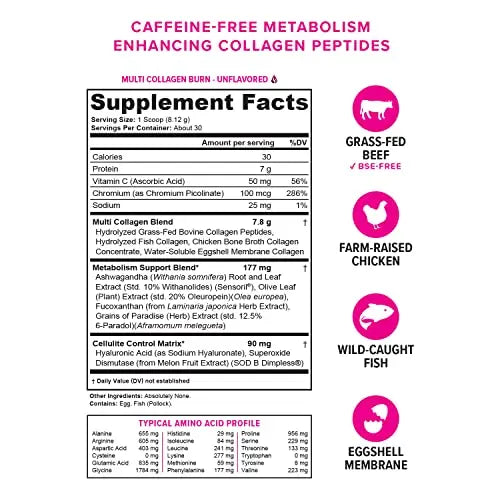 Hydrolyzed Collagen Powder for Weight Loss - Collagen Burn Ultimate Beauty Complex Vitauthority Au supplements